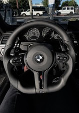 BMW F30 F32 F33 F36 M Sport Leather Steering Wheel + Air 💼 | Custom Flat Bottom picture