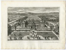 Antique Print-CHATEAU-PARK-MONCEAUX-ARCHITECTURE-GARDEN-Perelle-c.1670 picture