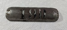 VINTAGE 1923 YANKEE STADIUM Metal Seating Post Plaque SECTION 19D - RUTH GEHRIG picture