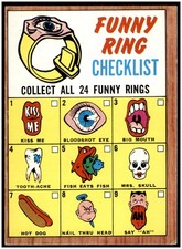 1966 Topps Funny Ring Checklist Card #15 EX picture