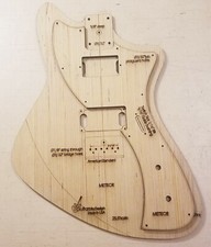 Custom Hybrid Meteora HH Strat Guitar Body Template 4strat Neck 3ply METEOR picture