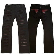 robins jeans red studded destroys 36/35 picture