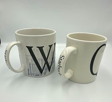 Vintage Starbucks City Mug Lot 2 Qatar 2002 Waikiki 2004 Collector Series picture