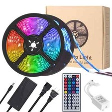 USA 32ft LED Strip Lights Remote Control Bedroom for Indoor Outdoor NEW picture