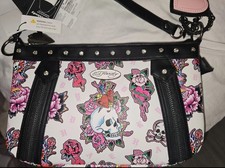 Ed Hardy Skull  Shoulder Purse with Charm picture