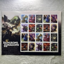 Dungeons and Dragons Sheet Of 20 Forever Stamps - Scott # 5909-18 MNH 2024 picture