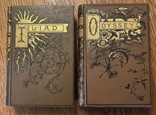 Beautiful & Rare Set of Thomas Y. Crowell & Co. 1894 Homer Iliad & Odyssey picture