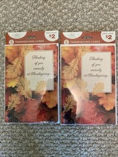 American Greetings Thanksgiving Cards.  2 Packages With 5 Cards And Envelopes picture
