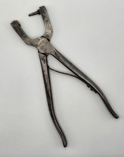 Antique CS Osborne Newark NJ Leather Spring Punch 2 Belt Hole Tool Plier Vtg picture