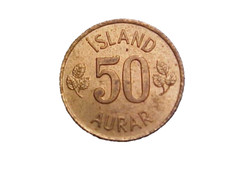 1970 Iceland 50 Aurar KM# 17 - Very Nice High Grade Collector Coin -c4307xux picture