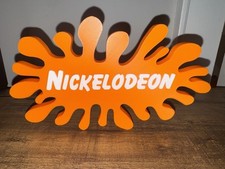 90s Nickelodeon Splat Orange 3D Large Wall Sign self Standing Shelf Art Gift picture