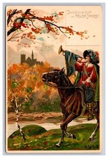 Antique German New Year Postcard Artist Signed Alfred Mailick picture