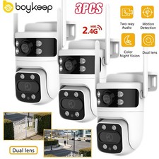 boykeep Outdoor Camera 6MP Dual Lens 2.4G Wireless WIFI Smart Home IR Cam 3PCS picture