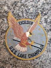 Rare Original 1940's 1950's U.S. Navy U.S.S. Lake Champion Excelsior Patch 1960s picture