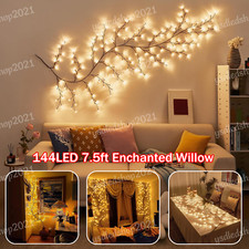 144 LED Wall Tree Enchanted Willow Vine Light Bendable Branch USB Fairy Lights picture