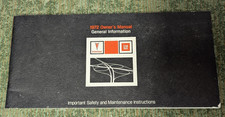 Original 1972 Pontiac Owners Manual General Information Safety Maintenance 72 picture