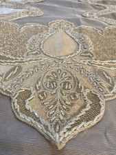 Bead embroidery table cover TableCloth  Handmade velvet and chiffon Size 92x54 picture