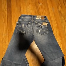 BKE Stella Slim Boot Jeans Women’s 25 Med Wash Stretch Low Rise 31 Length NEW picture