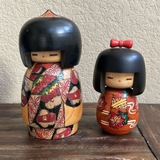 Vintage Japanese Kokeshi Dolls – Signed Tsuchiya – 8