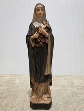 Beautiful St. Therese Of Lisieux Resin Statue Figurine 7.75” Tall picture