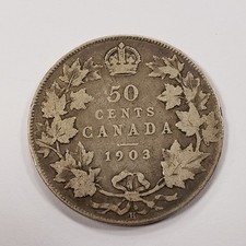 1903-H 50c Canada Fifty Cents Silver .3456 ASW - KM12 - SKU-Q5857 picture