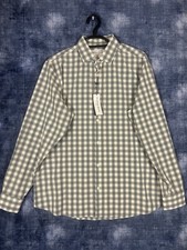 MIZZEN+MAIN Leeward Standard Fit Checkered Shirt Men’s Size XL Blue White NWT picture