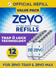 1 PACK-(12 Refill Cartridges Zevo Flying Insect Trap Refill Cartridges picture