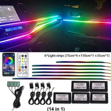 14 IN 1 Car Atmosphere Interior LED Guide Fiber Optic Ambient Light RGB Symphony picture