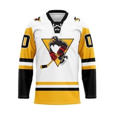Wilkes-Barre/Scranton Penguins 2025/26 White Lace Hockey Shirt Fan Gear picture