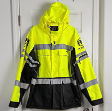 ML Kishigo Premium Black Series Hi-Vis Hooded Safety Jacket Yellow/Black JS135 picture