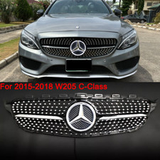 Front Bumper Grille Grill W/LED Star For Mercedes Benz W205 C300 C250 2015-2018 picture