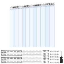 Uimoso 8 PCS PVC Strip Curtain 84 x 48 x 0.08 in for Walk-in Freezers picture