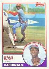 1983 Topps - Willie McGee #49 (RC) Cardinals NM-MT+ *  * picture
