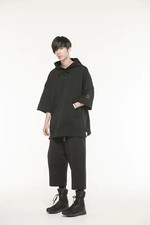 S'yte Yohji Yamamoto 12G Spritzy Plain Stitches Knit 6/7-Quarter Sleeve Hoodie picture