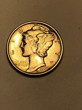 1937-S  Mercury Silver Dime, Unc., Lot T-43739, . picture