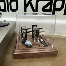 Turntable Cartridges Headshell Display Walnut Acrylic -Four + Accessories Read picture