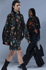 NEW $795 R13 Floral With Angels Printed Boyfriend Cardigan S picture