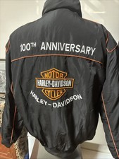 Replica Harley Davidson 100th Anniversary Jacket XXL Black Orange Bomber 2XL picture