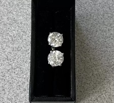 1.00Ct Round Cut Natural Diamond Women's Stud Screw Back Earrings 14k White Gold picture