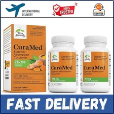 Terry Naturally CuraMed Superior Absorption Curcumin 750mg 120 Softgels Two Pack picture