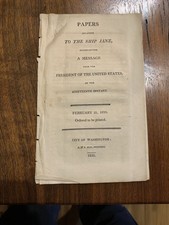 PAPERS RELATIVE TO THE SHIP JANE ACCOMPANYING MESSAGE FROM THE PRESIDENT 1st ed picture
