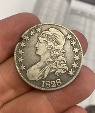 1828 U.S Silver Bust Half Dollar**** VF picture