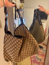 Vintage Gucci GG monogram Boho Canvas Tote bag. picture