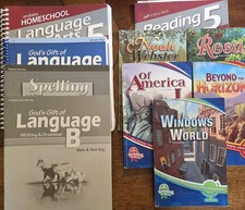 Abeka Complete 5th Grade Teacher's Kit and student readers picture