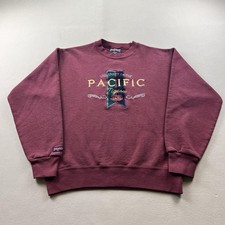 Vintage University Pacific Sweatshirt Mens Small Maroon Crewneck UOP Tigers 90s picture