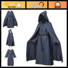 Medieval Pagan Tunic Cloak with Hood - Knight Cosplay Cape Costume Outfit picture