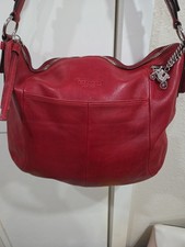 Coach Vintage Red Leather Hobo picture