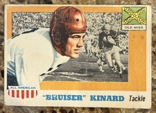Bruiser Kinard 1955 Topps All-American Rookie RC #66 HOF Ole Miss picture