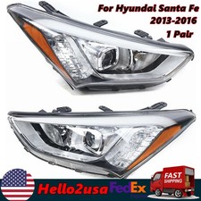 Headlight Set For 2013 2014 2015 2016 Hyundai Santa Fe Headlamps Left & Right picture