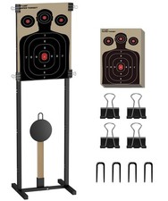 2-in-1 Shooting Target Stand Holder with 10pcs 17x25 Inch Paper Targets for Outd picture